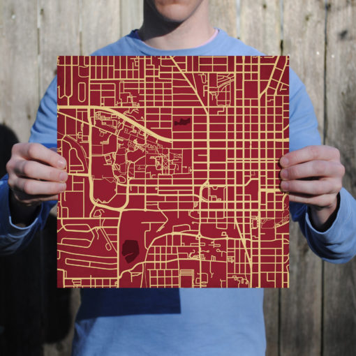 Florida State University Campus Map Art by City Prints - Image 3