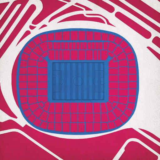 Allianz Arena Map Art by City Prints