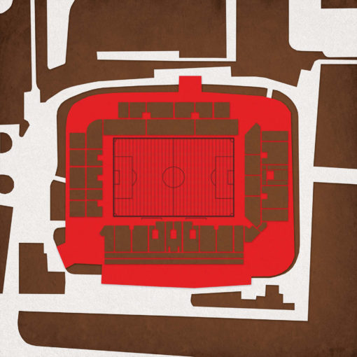 Millerntor-Stadion Map Art by City Prints