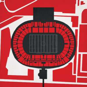 Mercedes-Benz Arena Map Art by City Prints