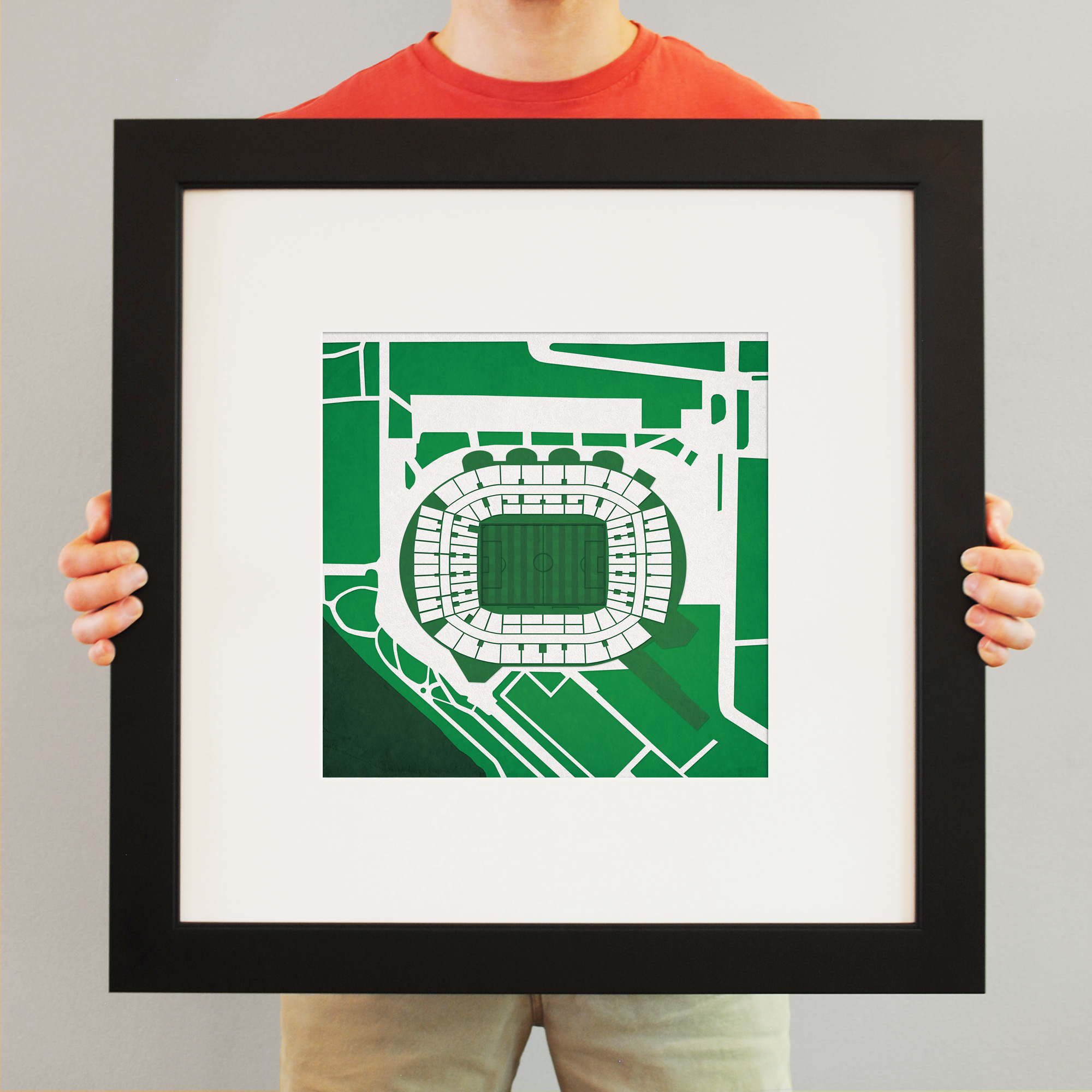 Weserstadion Map Art by City Prints - The Map Shop