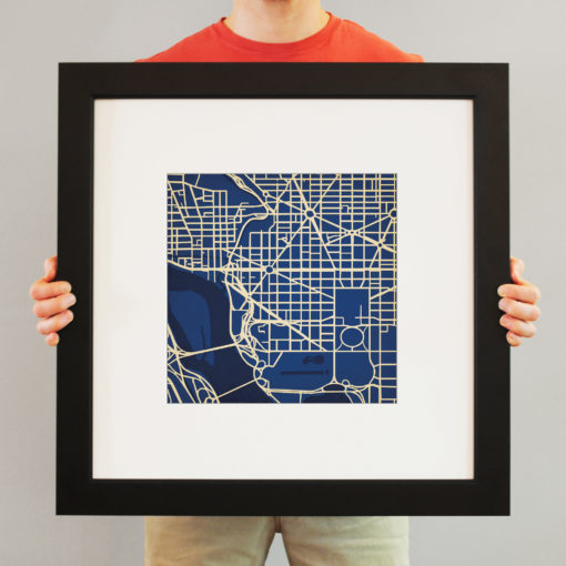 George Washington University Campus Map Art by City Prints - Image 4