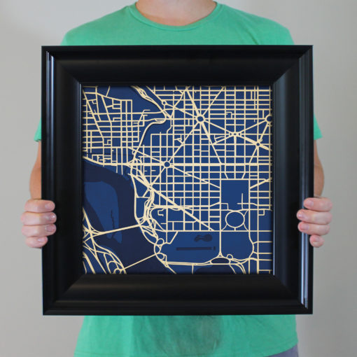 George Washington University Campus Map Art by City Prints - Image 5