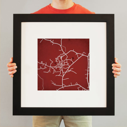 Hampden-Sydney College Campus Map Art by City Prints - Image 4