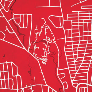 University of Hartford Campus Map Art by City Prints