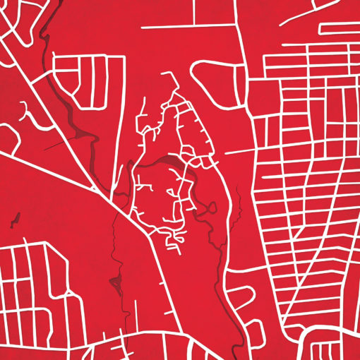 University of Hartford Campus Map Art by City Prints