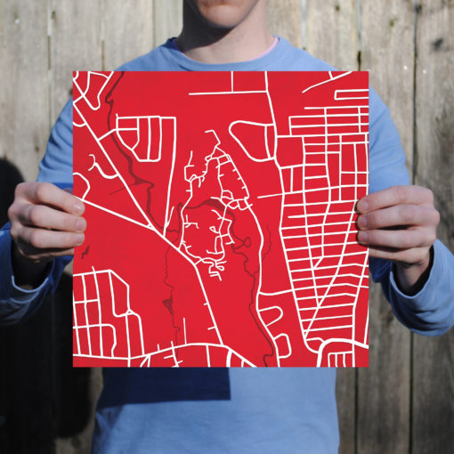 University of Hartford Campus Map Art by City Prints - Image 3