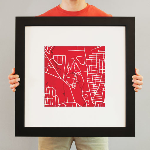 University of Hartford Campus Map Art by City Prints - Image 4