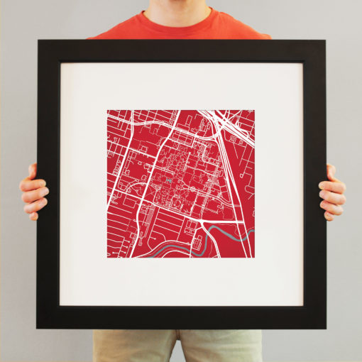 University of Houston Campus Map Art by City Prints - Image 4