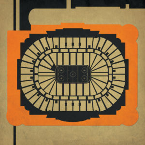 Honda Center Map Art by City Prints