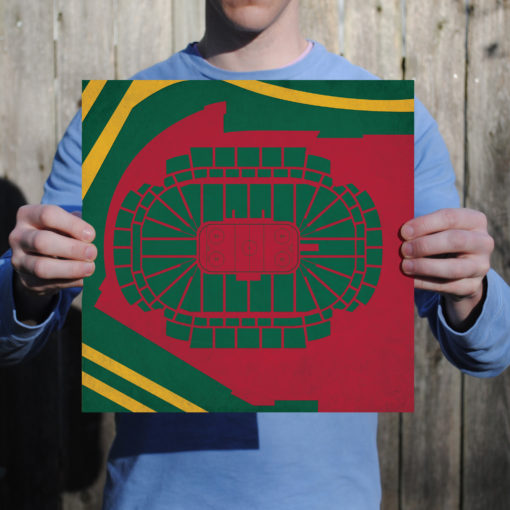xcel Energy Center Map Art by City Prints - Image 2