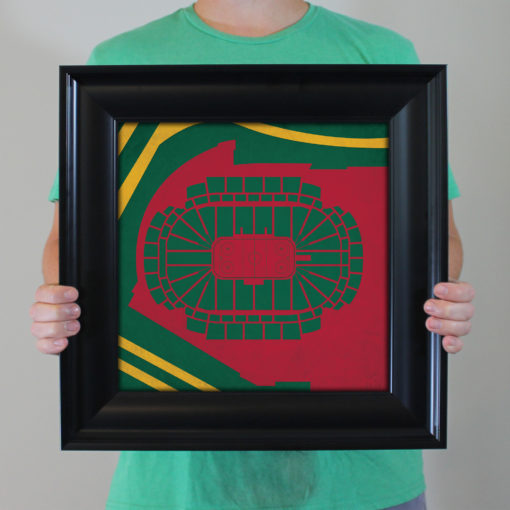 xcel Energy Center Map Art by City Prints - Image 4