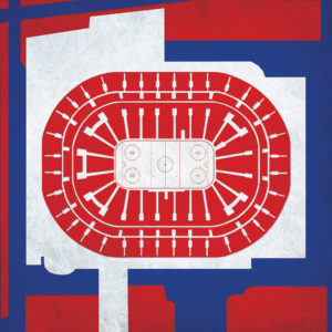Bell Centre Map Art by City Prints