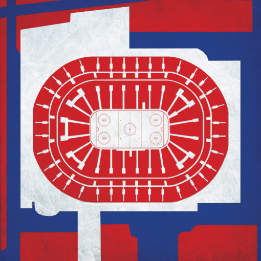 Bell Centre Map Art by City Prints