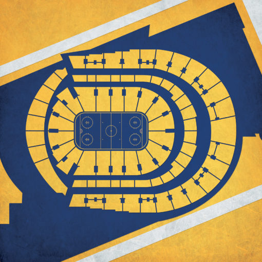 Bridgestone Arena Map Art by City Prints