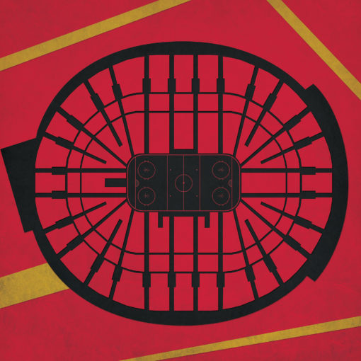 Canadian Tire Centre Map Art by City Prints