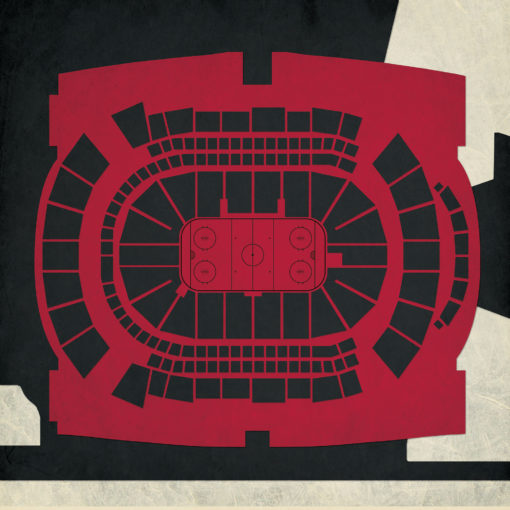Gila River Arena Map Art by City Prints