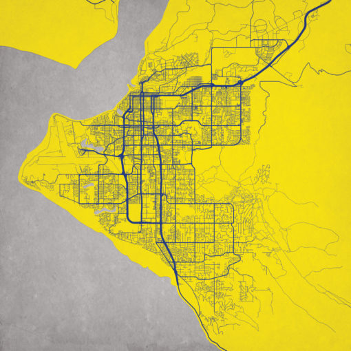 Anchorage, Alaska Map Art by City Prints