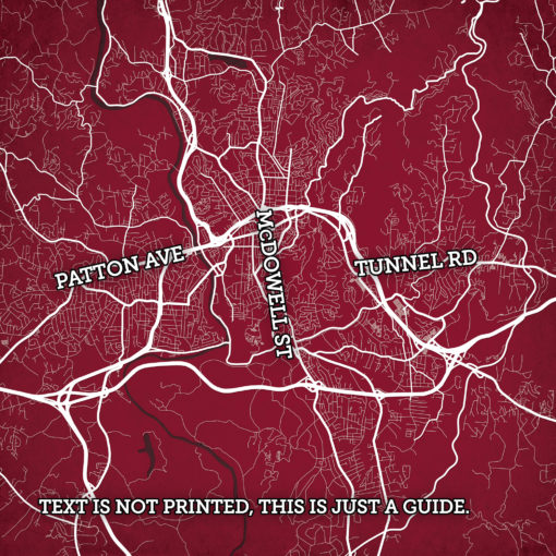Asheville, North Carolina Map Art by City Prints - Image 2