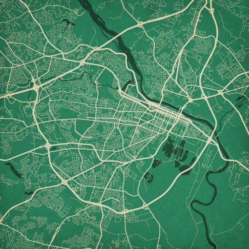 Augusta, Georgia Map Art by City Prints