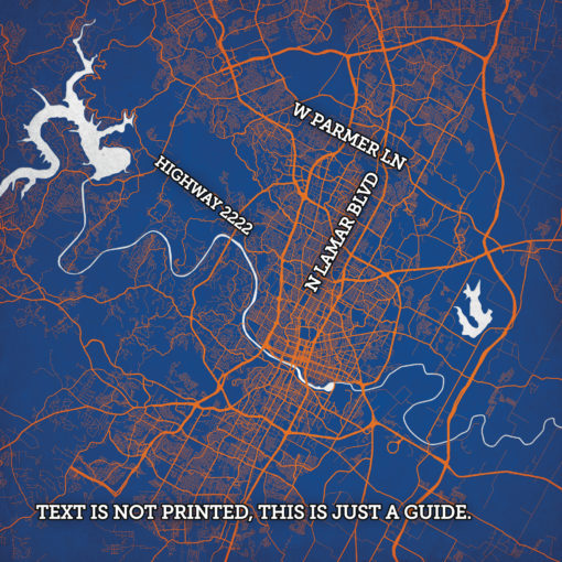 Austin, Texas Map Art by City Prints - Image 2
