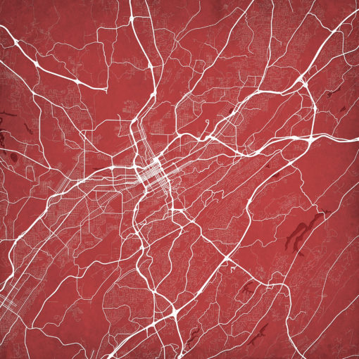 Birmingham, Alabama Map Art by City Prints
