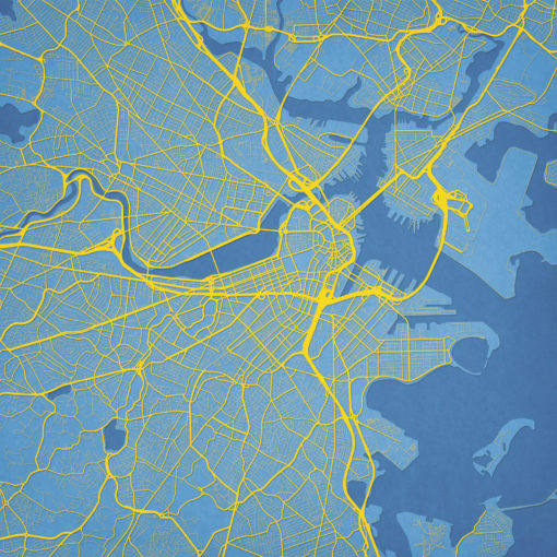 Boston, Massachusetts Map Art by City Prints