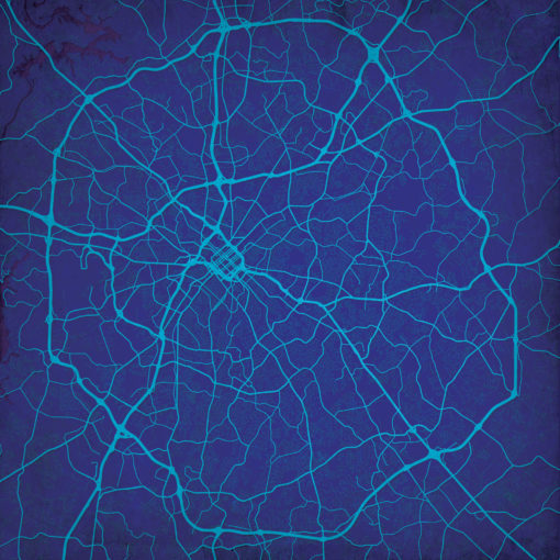 Charlotte, North Carolina Map Art by City Prints