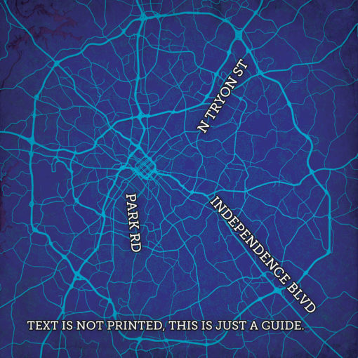 Charlotte, North Carolina Map Art by City Prints - Image 2