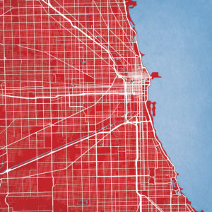 Chicago, Illinios Map Art by City Prints