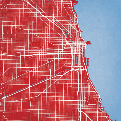 Chicago, Illinios Map Art by City Prints
