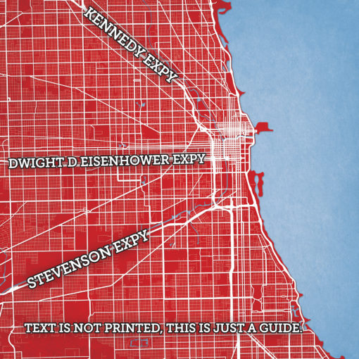 Chicago, Illinios Map Art by City Prints - Image 2