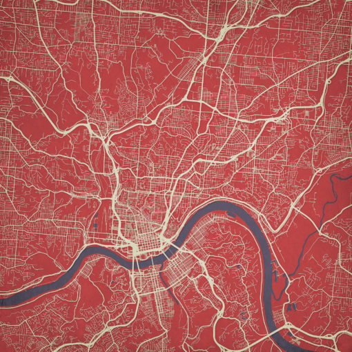 Cincinnati, Ohio Map Art by City Prints