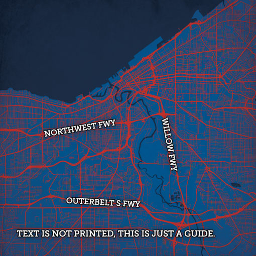 Cleveland, Ohio Map Art by City Prints - Image 2