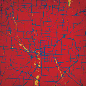 Columbus, Ohio Map Art by City Prints