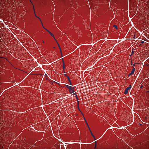 Columbia, South Carolina Map Art by City Prints