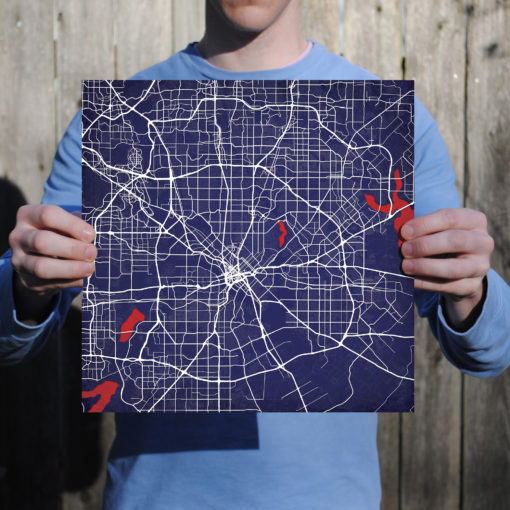 Dallas, Texas Map Art by City Prints - Image 3