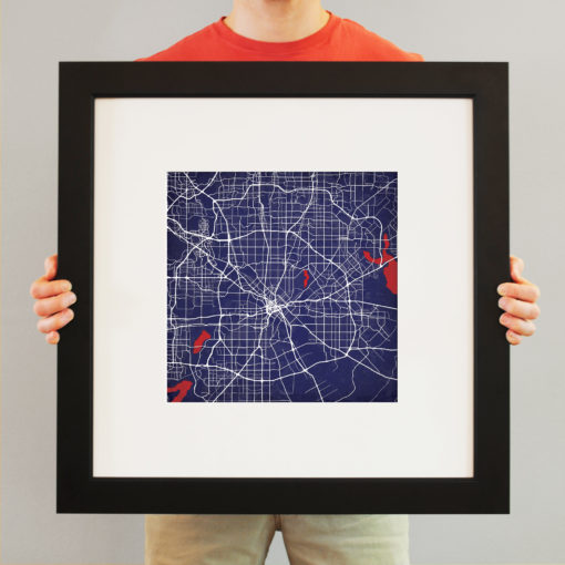 Dallas, Texas Map Art by City Prints - Image 4