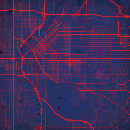 Denver, Colorado Map Art by City Prints