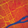 Detroit, Michigan Map Art by City Prints