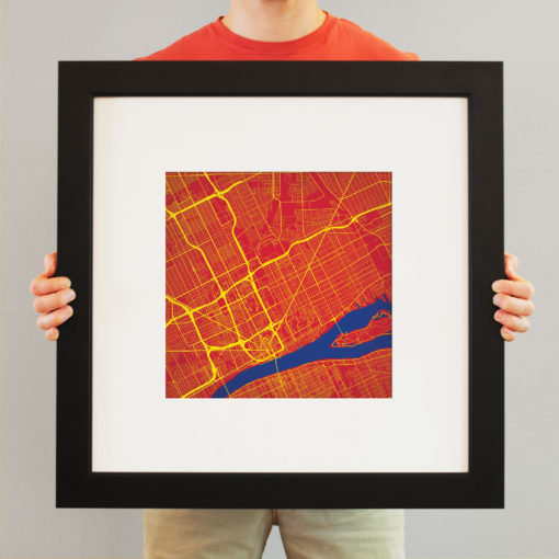 Detroit, Michigan Map Art by City Prints - Image 4