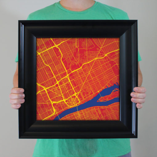 Detroit, Michigan Map Art by City Prints - Image 5