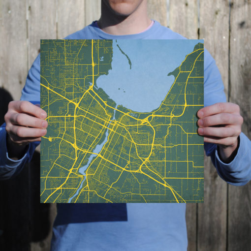 Green Bay, Wisconsin Map Art by City Prints - Image 3