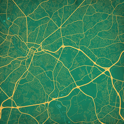 Greenville, South Carolina Map Art by City Prints