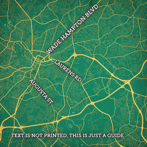 Greenville, South Carolina Map Art by City Prints - Image 2