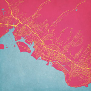 Honolulu, Hawaii Map Art by City Prints