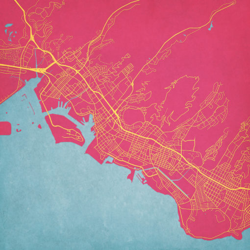 Honolulu, Hawaii Map Art by City Prints