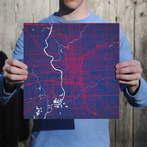Indianapolis, Indiana Map Art by City Prints - Image 3