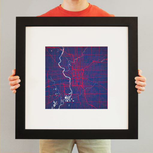 Indianapolis, Indiana Map Art by City Prints - Image 4