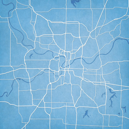 Kansas City, Missouri Map Art by City Prints